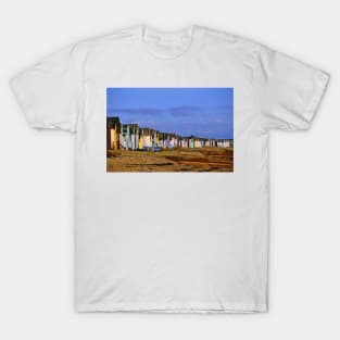 Thorpe Bay Beach Huts Essex England T-Shirt